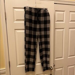 Lucky Brand Black and Gray Plaid Lounge Pants